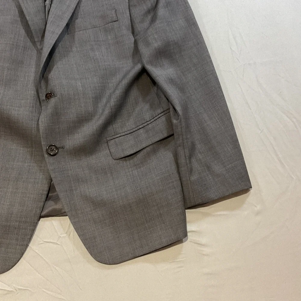Lauren Ralph Lauren 42S Gray Blazer Sport Coat 2 Button Suit Jacket Mens Short